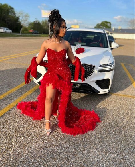 Red And Gold Dress Prom, Cheap Prom Dress, Red Sneaker Ball Dresses, Junior Prom Ideas, Red Homecoming Dresses Black Women, Prom Dresses 2024 Red, Red And Gold Prom Dresses, Prom Dress Inspiration Long, Red Prom Dress Black Women