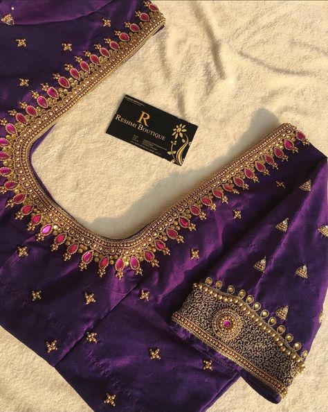 Brown Maggam Work Blouse, Simple Maggam Work Blouse, Simple Maggam Work, Exclusive Blouse Designs, Blouse Design Aari Work, Aari Blouses, Pink Blouse Designs, Blouse Maggam Work, Maggam Blouse