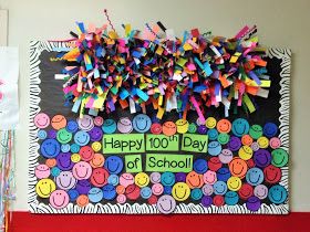 100th Day Bulletin Board Ideas, 100 Days Of School Bulletin Board, 100 Days Of School Door, 100 Días De Clases, 100s Day, Room Parent, All About Me Art, Library Bulletin Board, Doodle Bugs