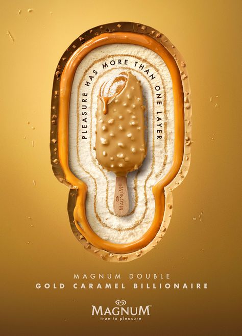 Magnum Double on Behance Visual Advertising, Content Advertising, Ice Cream Poster, Digital Advertising Design, Ads Creative Advertising Ideas, 광고 디자인, Food Advertising, Graphic Design Ads, Food Graphic Design