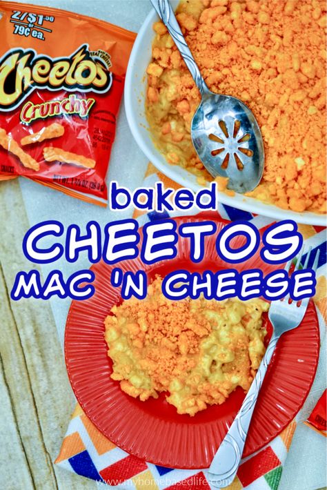 Cheeto Casserole, Cheetos Casserole, Cheeto Mac And Cheese Recipe, Cheeto Mac N Cheese, Cheetos Mac And Cheese Recipe, Baked Cheetos, Mac N Cheetos, Crunchy Cheetos, Cheetos Recipe