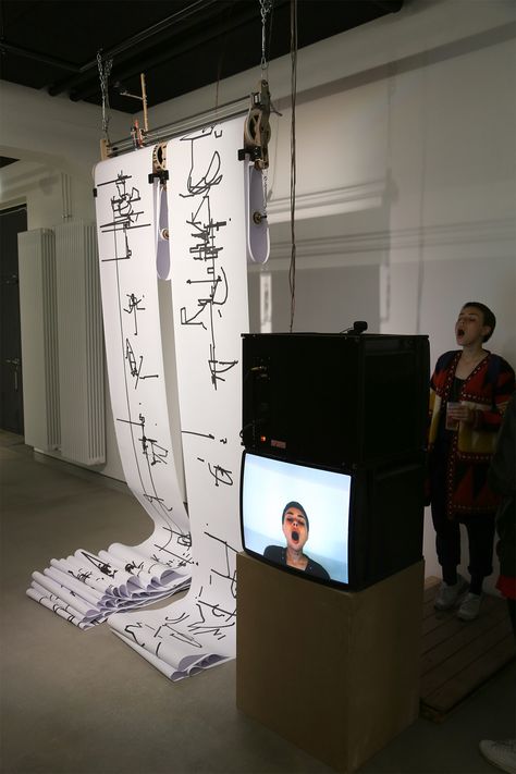 Installation Interactive, Interactive Art Installation, Interactive Exhibition, Drawing Machine, Music Visualization, Sound Installation, Interactive Media, Sound Art, Interactive Installation