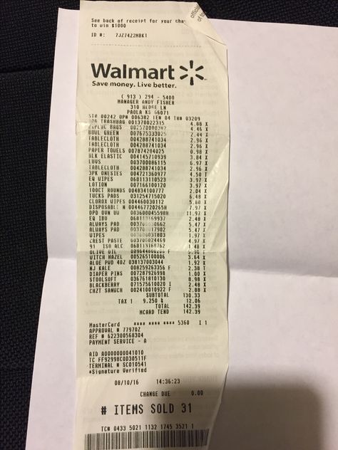 Birthing supplies from Walmart Walmart Receipt, Receipt Maker, Walmart Pictures, Receipt Template, Grocery Shop, Free Money, Baby Shop, Saving Money, Flamingo