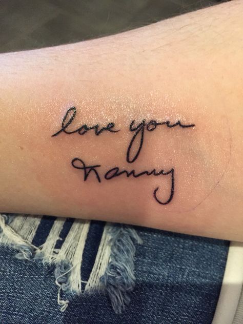 Took a letter my Nanny signed and had it tattooed! Now I have a little bit of her with me everywhere I go! Nanny Tattoo Ideas, Nanny Tattoo, Nan Tattoo, Nana Tattoo, Gemini Tattoo, Everywhere I Go, Tattoo Inspo, A Letter, Nanny