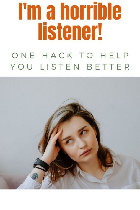 Want to learn how to be a better listener? This is the only hack you need! Better Listening Skills, How To Be A Better Listener Tips, How To Actively Listen, Become A Better Listener, Being A Better Listener, Learn To Listen, How To Be A Good Listener, How To Talk Less And Listen More, How To Listen