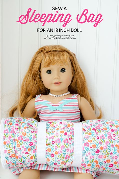 Doll Sleeping Bag Pattern, Sleeping Bag Pattern, Knitting Easy, Doll Sleeping Bag, Diy Sy, American Girl Doll Crafts, Doll Clothes Patterns Free, American Girl Doll Patterns, American Girl Doll Clothes Patterns