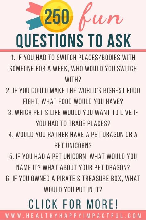 Question Of The Day For Adults, Positive Questions To Ask Someone, Funny Would You Rather Questions Kids, Questions To Ask Mom About Her Life, Kid Questions To Ask, Questions To Ask Kids Funny, Fun This Or That Questions, Kids Would You Rather Questions, Fun Would You Rather Questions