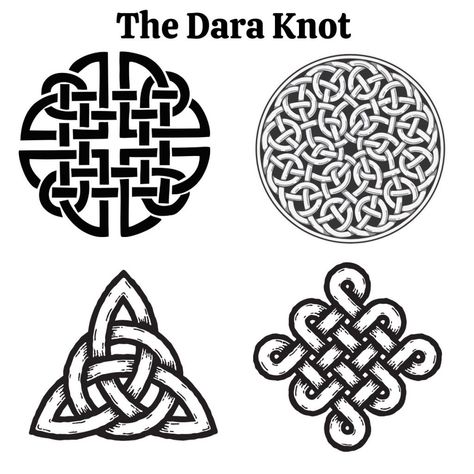 20 Celtic Symbols and Their Meanings - Ireland Wide Irish Symbols And Meanings, Dara Knot Tattoo, Celtic Spiral Knot, Dara Celtic Knot, Celtic Knot Meanings, Celtic Shield Knot, Celtic Symbols And Meanings, Celtic Motherhood Knot, Celtic Tattoo Symbols