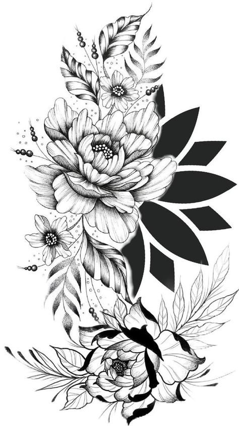 Tato Mandala, Floral Back Tattoos, Floral Mandala Tattoo, Mandala Tattoo Sleeve, Tattoo Background, D Tattoo, Floral Tattoo Sleeve, Tattoo Stencil Outline, Floral Tattoo Design