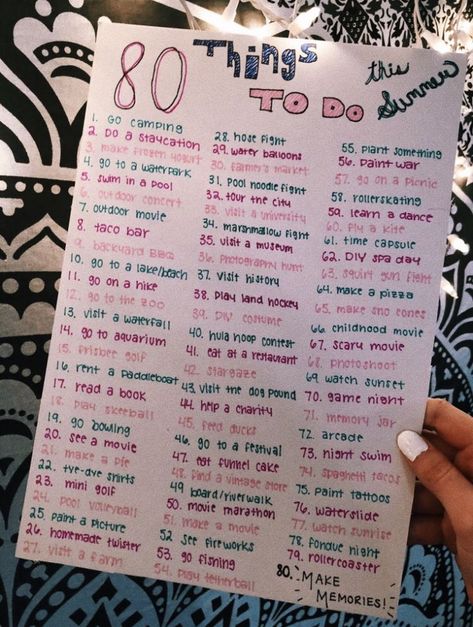 summer Summer Bucket List For Teens, Ultimate Summer Bucket List, Best Friend Bucket List, Bucket List For Teens, Bored Jar, Summer To Do List, Cute Date Ideas, What To Do When Bored, Fun Sleepover Ideas