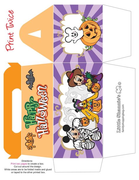 Purse Box Mickey Halloween Disney's Halloween Treat, Favor Bags Diy, Party Meme, Party Design Poster, Mason Jar Party, Dinosaur Favors, Halloween Treat Boxes, Halloween Goodie Bags, Free Printable Stationery