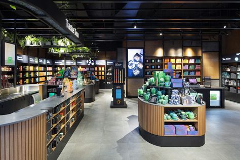 » T2 Green Star Store Design Tea Store Design, Supermarket Design Interior, Retail Store Interior Design, Grocery Store Design, Food Retail, Retail Interior Design, Supermarket Design, Pharmacy Design, Tea Store