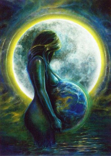 Rarely understood, the feminine energy channel represents life itself. In a world of complex energies, we can rely on the principle of Yin… Nature Goddess Art, Mother Nature Goddess, Divine Feminine Art, Pregnancy Art, Nature Goddess, Psy Art, Energy Art, Spiritual Artwork, Divine Mother