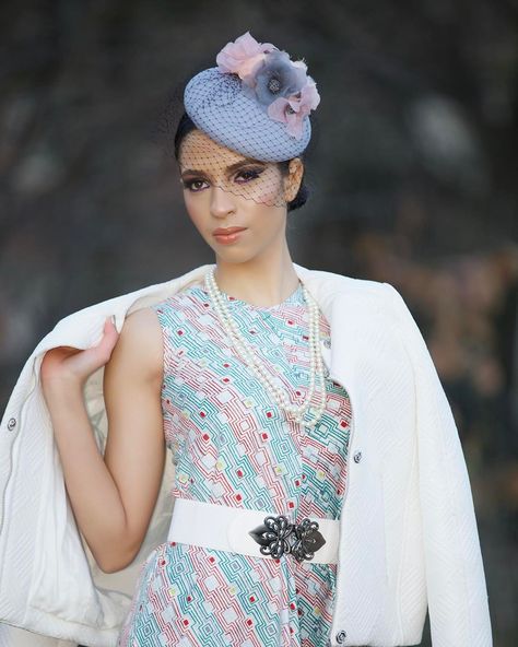 Hat Box, Blue Hydrangea, Periwinkle Blue, Pastel Blue, Pale Blue, 2 Colours, Fascinator, Hydrangea, Headpiece