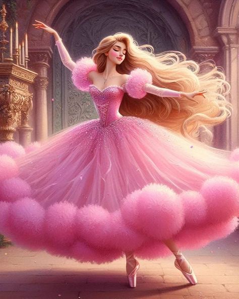 It's Rapunzellll 😍🩷 Barbie Photos, Barbie Disney, Beautiful Flower Drawings, Pink Wallpaper Girly, Barbie Cartoon, Disney Princess Dolls, Fantasy Princess, Anime Muslim, Plain Wallpaper