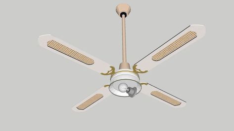 White Rattan Ceiling Fan with Light Bulb (High Ceiling) | 3D Warehouse Rattan Ceiling Fan, Light 3d Warehouse, Rattan Ceiling, Rattan Light Fixture, White Rattan, Stand Fan, Rattan Lamp, Sketchup Model, Architecture Building Design