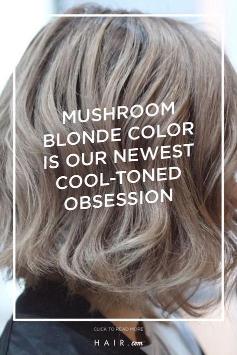 Blonde With Mushroom Brown Lowlights, Low Maintenance Mushroom Blonde, Mink Tones Hair, Mushroom Color Hair With Highlights, Dark Blonde Hair Going Grey, Hair Color Blonde Ash, Blonde To Mushroom Brown Hair, Ash Taupe Hair Color, Cool Mushroom Blonde Hair