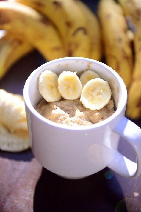 Banana And Yoghurt Cake, Banana Mug Cake No Egg, Microwave Banana Bread In A Mug, No Egg Mug Cake, Egg In A Mug, Mug Cake No Egg, Mug Cake Without Egg, Banana Bread No Eggs, Microwave Banana Bread