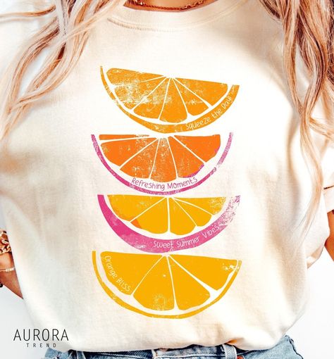 🍊Citrus Fruits Slices T-shirt with Positive Sayings🍊 Get ready to celebrate the sunny season with our "Sweet Summer Vibes" Tank Top! Featuring vibrant orange slices and fun phrases like "Squeeze the Day," "Refreshing Moments," and "Orange Bliss," this top is perfect for anyone looking to add a splash of fun to their summer wardrobe. Made from soft, breathable heavy cotton fabric, it's ideal for beach outings, picnics, and casual days out. Stay stylish and spread good vibes with this Trendy s... Fun Phrases, Squeeze The Day, Sunny Season, Positive Sayings, Citrus Fruits, Shirt Print Design, Sweet Summer, Orange Slices, Vibrant Orange