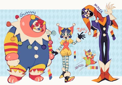 Ringleader Character Design, Toon Character Design, Clown Character Art, Tadc Oc Art, Jester Oc Art, Clown Fursona, Cute Clown Oc, Clown Backgrounds, Clown Ballerina