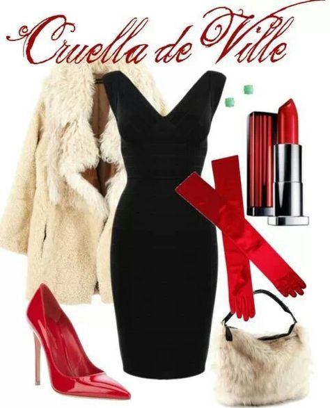 Cruella Cruella Deville Inspired Outfit, Pinup Halloween, Pinup Clothing, Halloween Pin Up, 101 Dalmations, Cruella Deville, Spot Remover, Pin Up Outfits, 101 Dalmatians