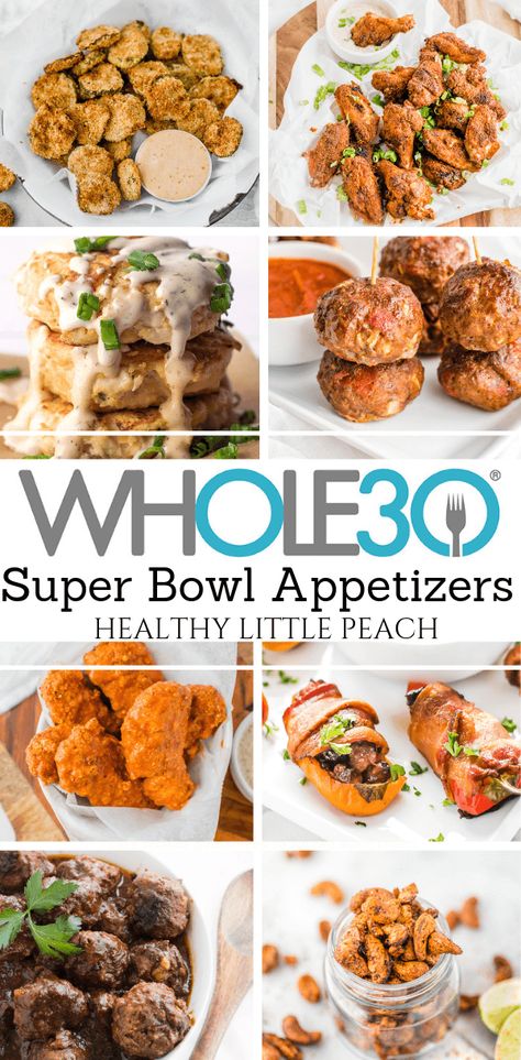 Let's Have a Whole30 Super Bowl Sunday - Healthy Little Peach Chicken Airfryer, Appetizers Chicken, Super Bowl Essen, Whole 30 Snacks, Healthy Superbowl, Superbowl Appetizers, Gluten And Dairy Free, Superbowl Snacks, Super Bowl Sunday