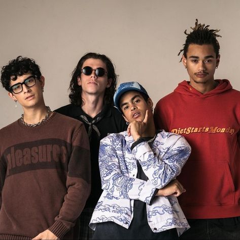 Prettymuch boyband group Prettymuch Brandon, Austin Porter, Edwin Honoret, Pretty Much Band, Brandon Arreaga, New Song, Pretty Much, News Songs, Austin