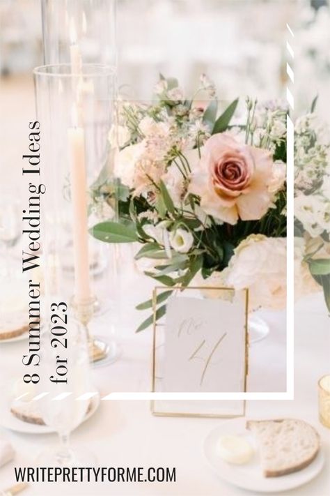 If you and your partner are looking for a summer wedding celebration that's both romantic and unforgettable, here are 8 ideas from this NJ wedding calligrapher. Summer Wedding Ideas, Popular Wedding Colors, Spring Wedding Colors, Romantic Wedding Photos, Spring Wedding Inspiration, Wedding Flowers Summer, Wedding Inspiration Summer, Fall Weddings, Fall Wedding Decorations