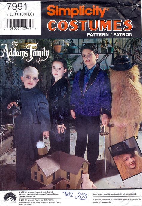 The Addams Family Patterns – PatternVault Addams Family Halloween Costumes, Gomez Morticia, Morticia Gomez, Uncle Fester, Cousin It, Addams Familie, Face Cut Out, Addams Family Costumes, Gomez And Morticia