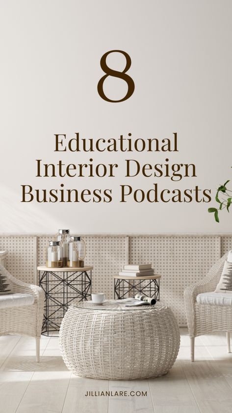 Podcasts are an invaluable source of free education for aspiring interior designers and interior design business owners. I learned more about interior design business from high quality podcasts than I ever did in school. In this post, I roundup the very best educational and informative podcasts for interior design business owners. Podcast Interior Design, Educational Podcasts, Interior Design History, Design Podcast, Creative Interior Design, Business Podcasts, Interior Design Business, Free Education, Business Education