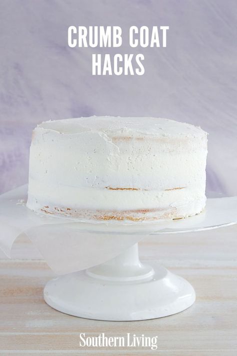 Crumb Coat Recipe, Raspberry Roulade, Crumb Coating A Cake, Crumb Coat, Rotating Cake Stand, Bigger Bolder Baking, How To Stack Cakes, Cake Tips, Coconut Frosting