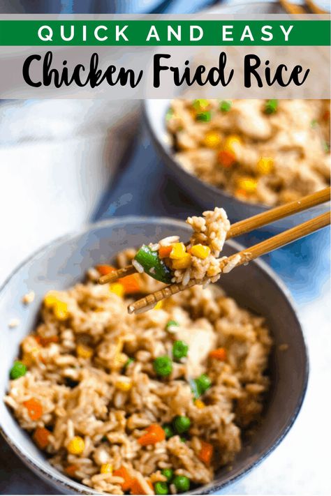 This Instant Pot Chicken Fried rice is amazing! It tastes like a lighter version of takeout fried rice and is simpler than even picking up the phone to order Chinese. And it cooks in 6 minutes! Instapot Fried Rice Easy, Chicken Fried Rice Instant Pot, Instant Pot Fried Rice With Egg, Instant Pot Chicken Fried Rice With Egg, Fried Rice Instant Pot, Instant Pot Chicken Fried Rice, Takeout Fried Rice, Homemade Chicken Fried Rice, Food Mediterranean