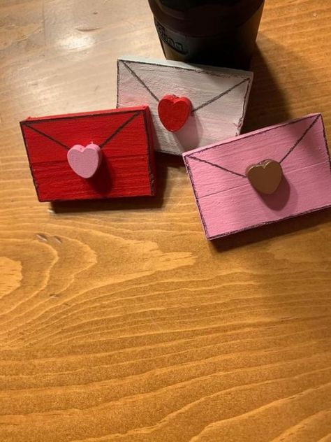 Valentine Wood Crafts Diy Wooden Blocks, Wood Valentine Crafts, Vday Diy, Etsy Valentines, Primitive Valentine Decor, Valentines 2023, Valentines 2024, Valentine Craft Decorations, Cricut Valentines