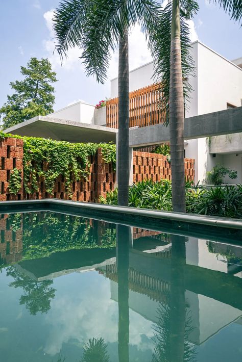 This Chennai residence by MAWI Design, spread over 20,000 square feet, is an exercise in creating varying degrees of porosity—vertically and horizontally—for a home. Connected With Nature, Lion House, An Exercise, Sea Lion, Bollywood Girls, Design Planning, Amazing Architecture, The Space, Chennai