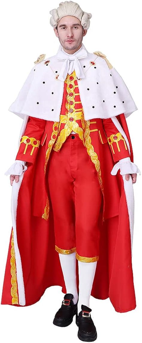 Amazon.com: Musical Hamilton Cosplay Costume King's Robe Outfit George Washington Costume : Clothing, Shoes & Jewelry King George Hamilton, George Washington Costume, Hamilton Cosplay, Hamilton Outfits, Alexander Hamilton, King George, Shrek, George Washington, Cosplay Costume