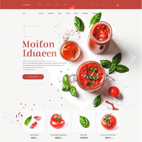 Tomato Website Design | Tomato Home Page | Tomato Website | Web Design Inspiration | Tomato Website Design | Tomato Sauce Landing Page Template | Tomato Sauce Landing Page | Minimalist Landing | Minimalist Landing Page Tomato Sauce | Tomato Website Created by #MidjourneyAI, #Midjourney #aiart #art #ai #artificialintelligence #machinelearning #aiartcommunity #aiwebsite Landing Page Template, E Learning, Page Template, Web Design Inspiration, Tomato Sauce, Landing Page, Home Page, Website Design, Web Design