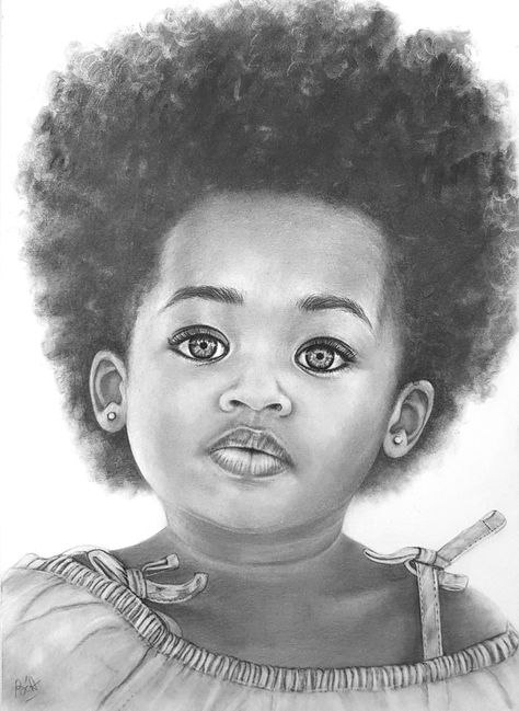 Dessin -Portrait enfant aux crayons  par la Bulle à Béa- Format A4 Portrait Au Crayon, Afrikaanse Kunst, Black Art Painting, Art Drawings Sketches Pencil, Black Artwork, Black Art Pictures, Black Love Art, Afro Art, Pencil Portrait