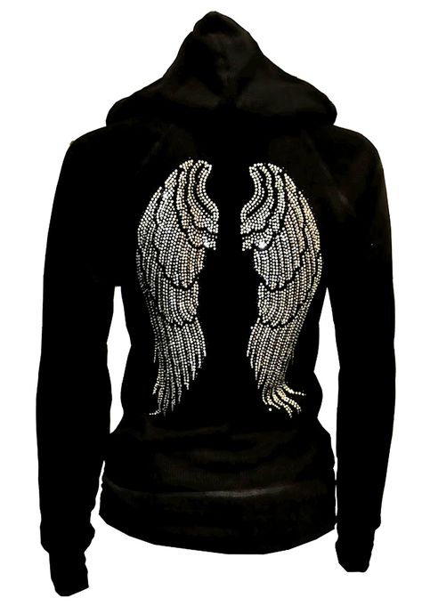 PRICES MAY VARY. Lady Plus Size Angel Wings Zip up Hoodie Sweater with Rhinestones Front & Back Angel Wings Black Zip up, Hoodie,Sweater,LADY Rhinestones Streetwear,Oversized Jacket,Graphic Hoodie for Women Lady Plus Size Angel Wings Zip up Hoodie Sweater with Rhinestones Front & Angel Wings Rhinestones Back , Color ; Black Available Size; Small,Medium,Large, 1X-Large,2X-Large,3X-Large,4X-Large Lady Plus Size Armpit to Armpit (measured laying flat); Small - 16"~, Medium - 18" ~, Large - 20" ~, 1 Plus Size Angel, Angel Wings Hoodie, Rhinestone Hoodie, Black Angel Wings, Sequin Hoodie, Womens Hoodies, Rose T Shirt, Women Hoodies, Custom Sweatshirts