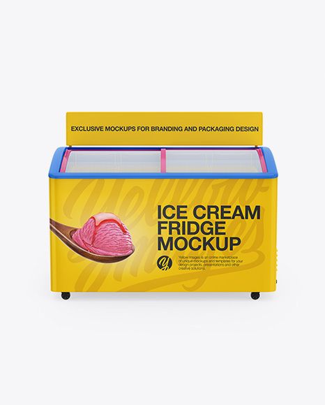 Ice Cream Fridge Mockup. Present your design on this mockup. Simple to change the color of different parts and add your design. Includes special layers and smart objects for your creative works. #equipment #fridge #frontview #icecream #mockup #shopfittings #wheels Ice Cream Freezer Design, Cream Fridge, Ice Cream Fridge, Cars Dubai, Shop Fittings, Psd Designs, Ice Cream Shop, Mockup Free Download, Branding Mockups