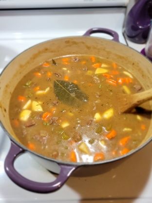 Golden Beef Stew | Food.com Sliced Carrots, Prepared Horseradish, New Potatoes, Cube Steak, Beef Chuck Roast, Beef Stew Meat, Carrots And Potatoes, Stew Meat, Beef Chuck