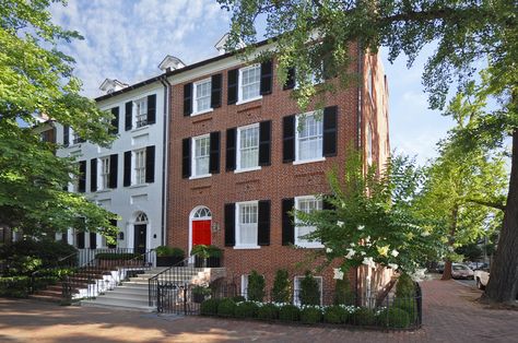 Restored Federal Style Townhouse - Georgetown, Washington D. C. Georgetown Townhouse, Deeda Blair, Federal Style House, Blair House, Washington Dc Tours, Roosevelt Island, Architecture Images, Island Park, Interior Design Architecture