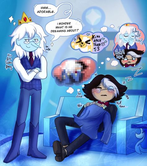 Winter King Fanart, Winter King Adventure Time, Winter King X Simon Fanart, Simon X Winter King Fanart, Winter King Fionna And Cake Fanart, Simon X Winter King, Winter King Fionna And Cake, Simon Adventure Time, Simon Petrikov