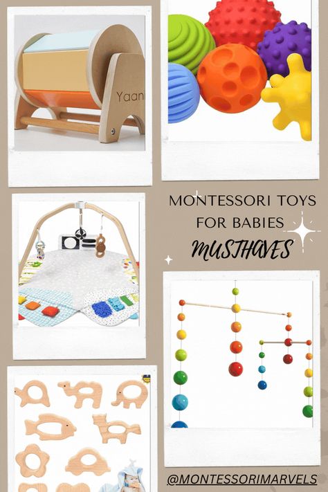 Check out the top 8 Montessori toys for babies for babies from 0 to 6 months old :)

#montessori
#montessorimethod
#montessoriparenting
#montessoritoys
#montessoriactivity
#montessoriathome
#montessorimaterials Montessori Mobile, Montessori Parenting, Rainbow Mobile, Wooden Teething Ring, Montessori Baby Toys, Fabric Balls, Toys For Babies, Play Gym, Montessori Materials