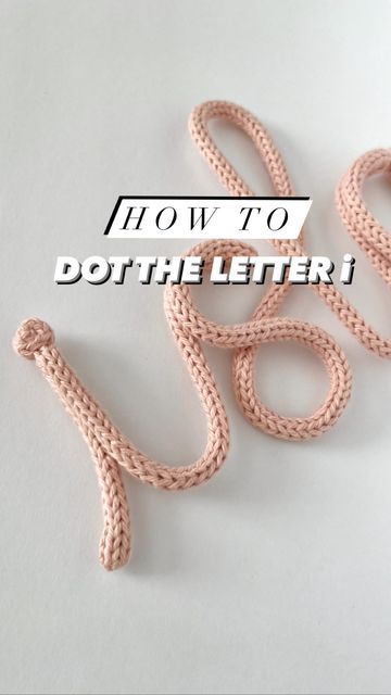 Yarn And Wire Crafts, Knitted Words Tutorial, Knitted Wire Words Tutorial, Diy Wire Names How To Make, I Cord Name, Icord Names Diy, Yarn Letters Diy, Diy Knitted Wire Words, How To Knit Letters