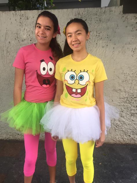 Spongebob Squarepants and Patrick Star Diy Patrick Star Costume, Patrick And Spongebob Costume, Patrick Star Costume, Patrick Costume, Spongebob And Patrick Costumes, Spongebob Costume, Pair Costumes, Costumes For Teenage Girl, Spongebob And Patrick