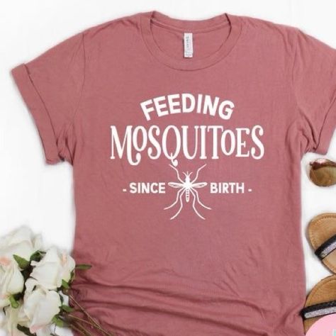 Feeding Mosquitos Since Birth Tee. You Pick The Color, Size Of The Tee And I Do The Rest. Camping Shirts Funny Shirts By Sarah, Cheap T-shirt With Funny Print For Outdoor Activities, Mens Funny Camping Shirts, Cheap Casual Camp Shirt, Cute Camping Shirts Vinyl, Cheap Long Sleeve Camp Shirt For Summer, Cheap Funny Print T-shirt For Outdoor Activities, Camping Shirts Funny Svg, Camping T Shirts Ideas