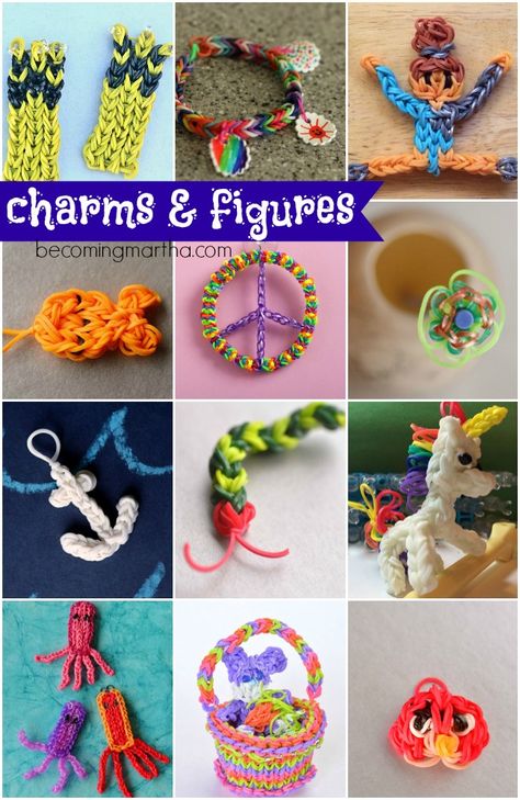 Loom Band Charms, Crazy Loom, Loom Band Patterns, Loom Love, Fun Loom, Loom Band Bracelets, Rainbow Loom Tutorials, Rubber Band Crafts, Rainbow Loom Creations