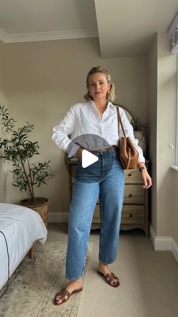 Blue Jeans And White Shirt, Jeans And White Shirt, Hm Shoes, Jeans And Shirt, Stripe Vest, Laura Byrnes, Shoes Birkenstock, Paris Shoes, Look Jean