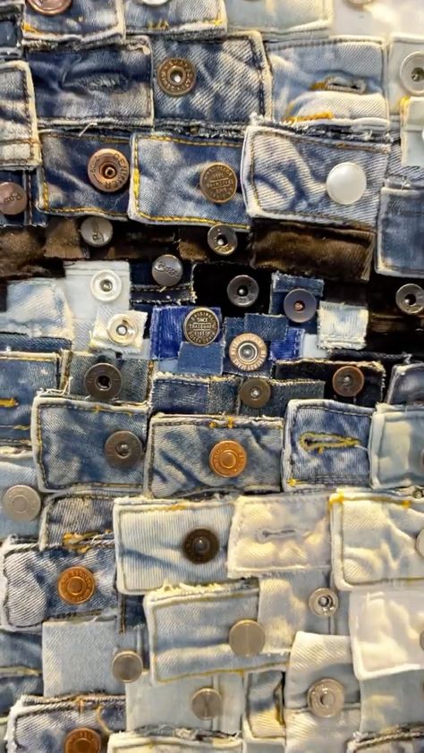 Denim Background, Denim Aesthetic, Textiles Sketchbook, Denim Art, Jean Boyfriend, Wait For It, Recycled Art, Recycled Denim, Blue Jean