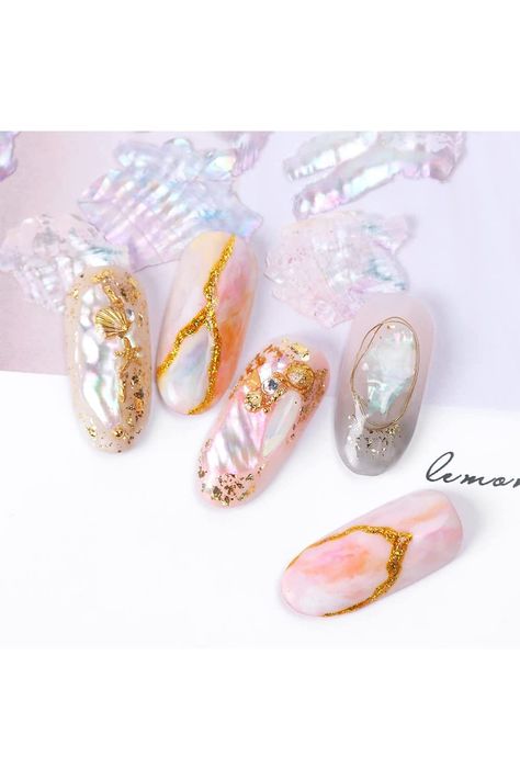 Glitter Abalone Shell Flakes for Nail Art Decoration Seashell Nail Art Slices 3D Irregular Nail Art Sequins Colorful Manicure Mermaid Slices DIY Paillette Accessories Seashell Nail Art, Colorful Manicure, Seashell Nails, Nail Art 3d, Manicure Diy, 3d Nail, 3d Nail Art, Diy Manicure, 3d Nails